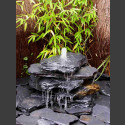 Cascade á fontaine de jardin gris-noir 5 pièces