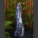 Fontaine Monolithe marbre noir-blanc poncè 85cm