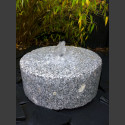 Fontaine de Jardin complet Meule granite gris 30cm