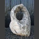 Sculpture en marbre gris-blanche 79cm de haut