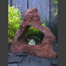 Fontaine en Lave percée avec rotative boule en verre 10cm