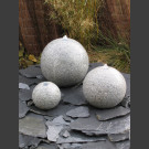 Trio de Boule de Fontaine complet granite gris 