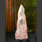 Fontaine Monolithe Marbre rose blanc 80cm