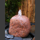 Pierre à fontaine de jardin rocher de granite rouge 20cm