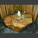 Fontaine de jet d'eau moussant halogène gres beige