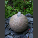 Boule de Fontaine en granite rouge 20cm