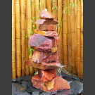 Cascade fontaine de jardin complet grès rouge 110cm