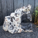 Sculpture en marbre blanche-gris 95cm de haut