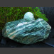 Pierre á Fontaine Rocher Laponie vert avec rotative boule en Laponie vert 12cm