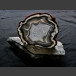 Pierre d'ardoise avec agate pour bougie à réchaud