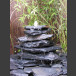 Cascade fontaine de jardin complet gris-noir 7 pièces