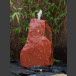 Pierre à fontaine de jardin grès rouge 35cm