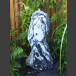 Fontaine de jardin colonne en marbre noir-blanc 95cm