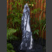 Fontaine Monolithe marbre noir-blanc poncè 85cm