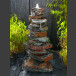 Cascade fontaine de jardin complet schiste noir-rouge 110cm