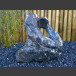 Sculpture en marbre noir-blanche 57cm de haut