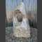 Sculpture en marbre gris-blanche 82cm de haut