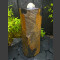 Basalte Monolithe á Fontaine avec rotative boule en verre 10cm