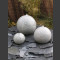 Trio de Boule de Fontaine granite gris1