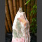 Fontaine Monolithe Marbre rose blanc 75cm