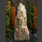 Fontaine Monolithe Marbre rose blanc 60cm