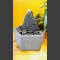 Fontaine d’intérieur set schiste gris-noir  en bassin de granit hexagonal