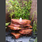 Cascade fontaine de jardin complet grès rouge 5 pièces