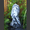 Fontaine de jardin colonne en marbre noir-blanc 95cm