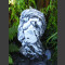 Fontaine de jardin colonne en marbre noir-blanc 95cm