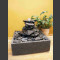 Fontaine d’intérieur set cascade gris-noire 5 pièces en bassin de granit carré