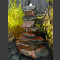 Cascade fontaine de jardin complet schiste noir-rouge 85cm