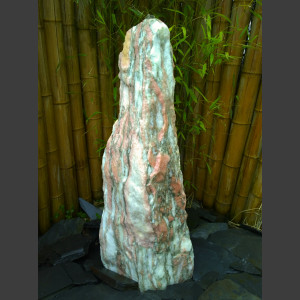 Compleetset fontein Monoliet wit-roze Marmer 115cm