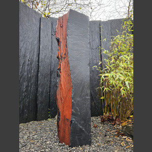 Solitärstein schwarzer Schiefer 127cm hoch