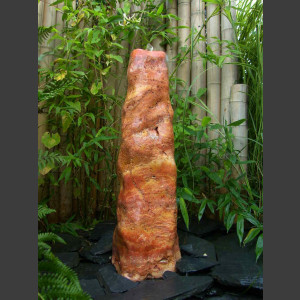 Travertin Monolith Brunnen 80cm geschliffen 1