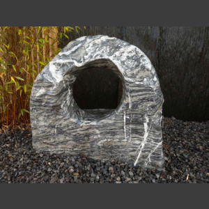 Marmer Showstone Sculptur zwart-wit 55cm hoog