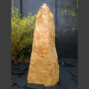 Atlantis Monolith Quellstein Spaltfelsen grüner Quarzit 80cm 1