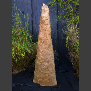 Atlantis Monolith Quellstein Spaltfelsen grüner Quarzit 80cm 1