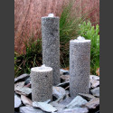 3 Obelisk Bronstenen grijs Graniet rond 50cm