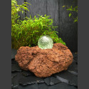 Lava Bronsteen met roterende glas bal 15cm