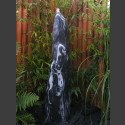 Compleetset fontein marmer zwart-wit geslepen 120cm