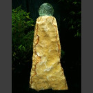 Onyx Bronsteen Monoliet met roterende glas bal 15cm