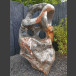 Marmer showstone sculptur grijs-wit-rood 165cm