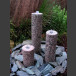 3 Obelisk Bronstenen rood Graniet rond 50cm