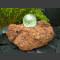 Lava Bronsteen met roterende glas bal 15cm